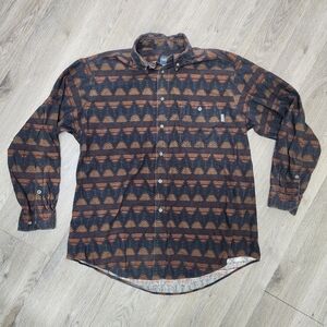 Vintage Woolrich Aztec Southwest Flannel Long Sleeve Sz 2XL
